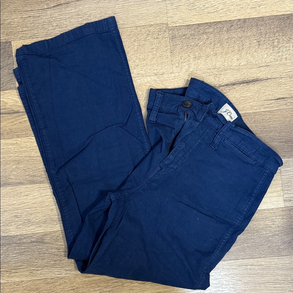 J. Crew Women's Straight Leg Pants - Dark Royal  Blue Size 25